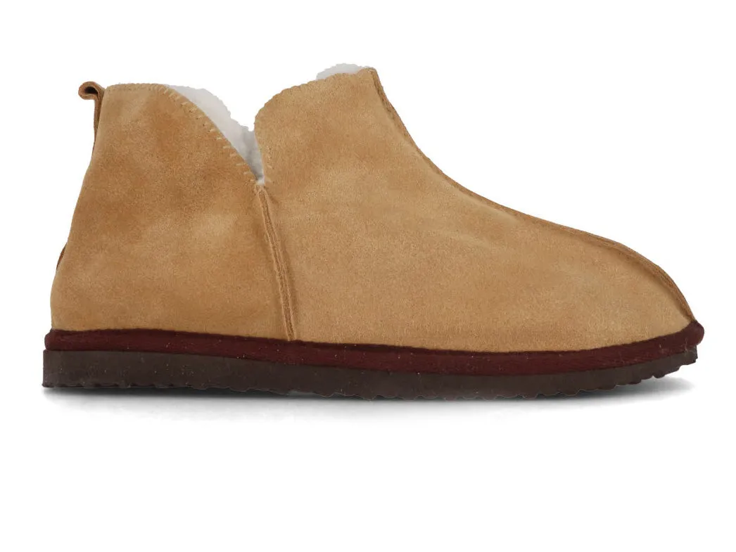 Lammbock 'Shearlock' luxurious lambskin slippers, camel brown