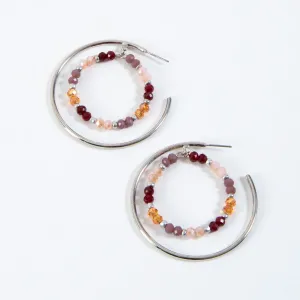 Layne Beaded Hoop Earrings