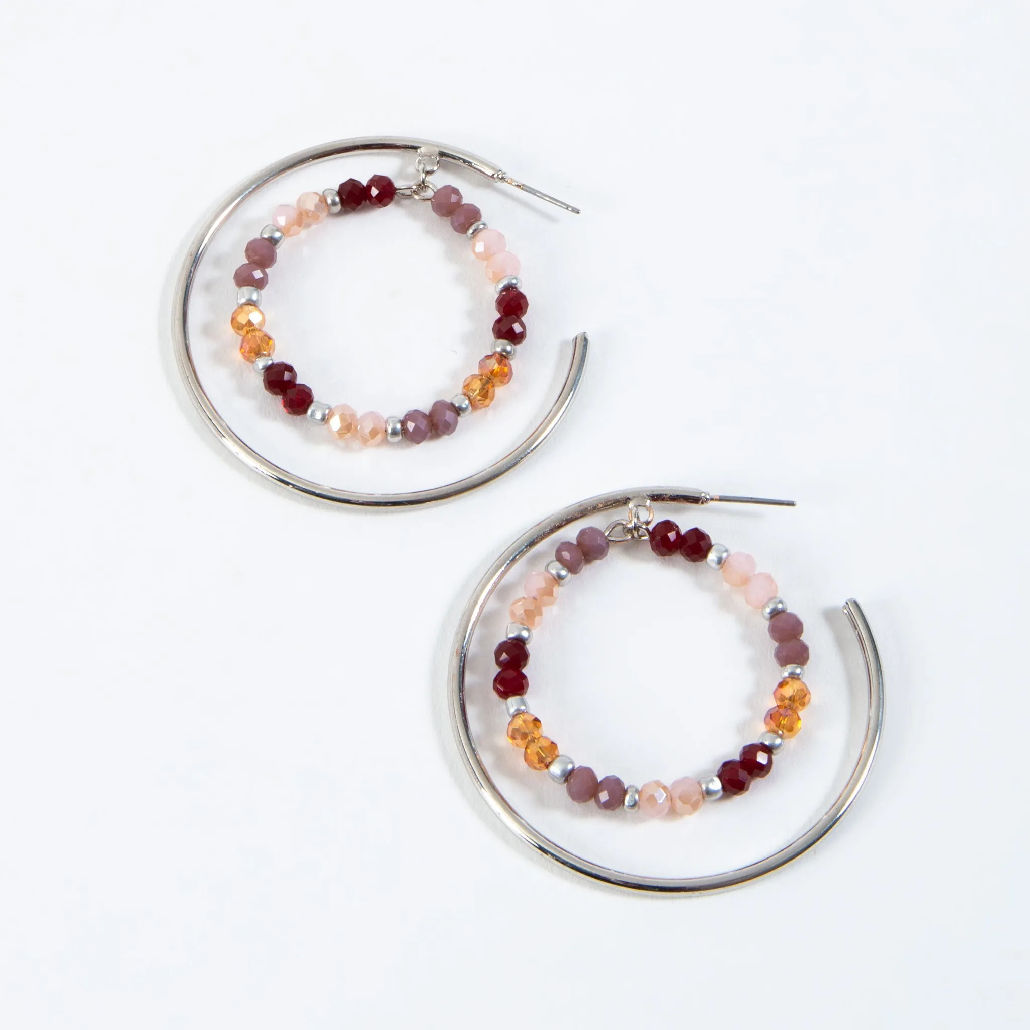 Layne Beaded Hoop Earrings