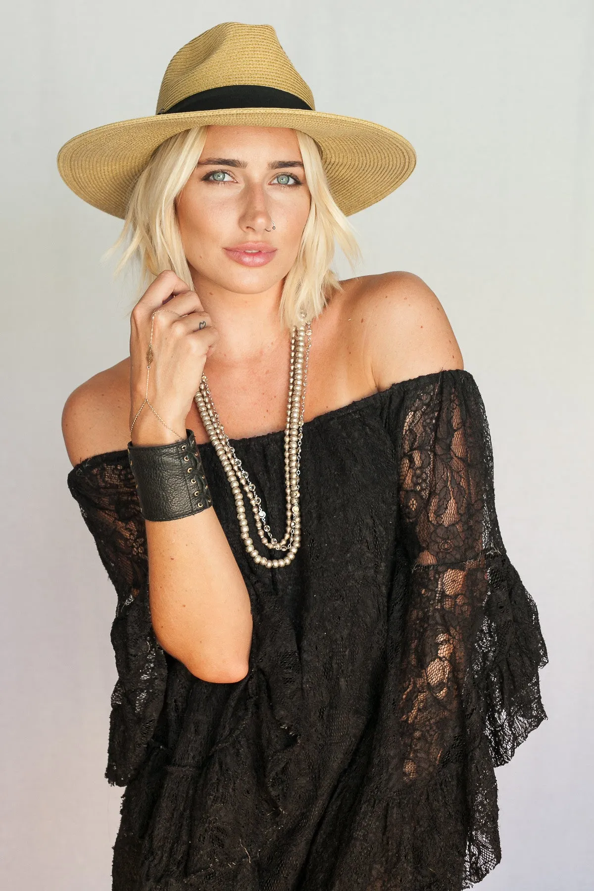 Leather Lace Up Cuff