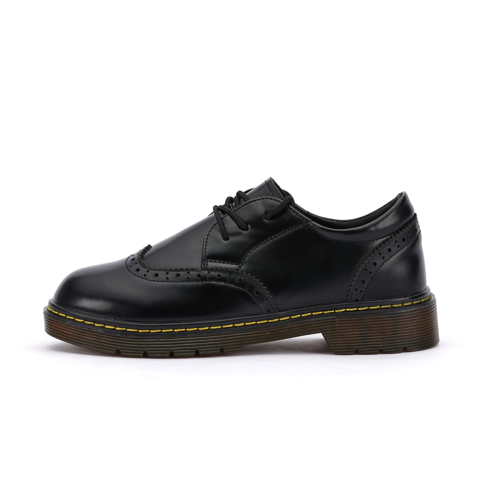 Leather School Shoes Unisex-Lace Up | Happy Kid