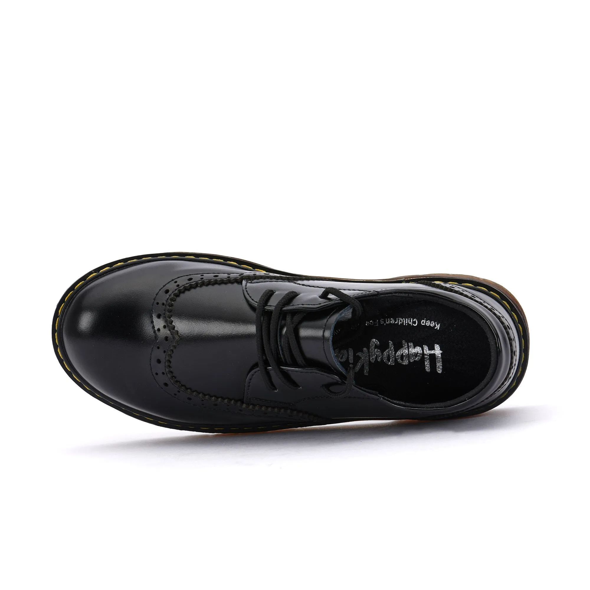 Leather School Shoes Unisex-Lace Up | Happy Kid