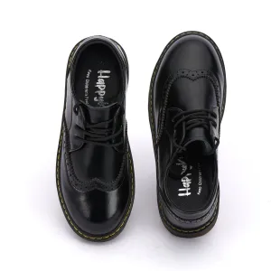 Leather School Shoes Unisex-Lace Up | Happy Kid