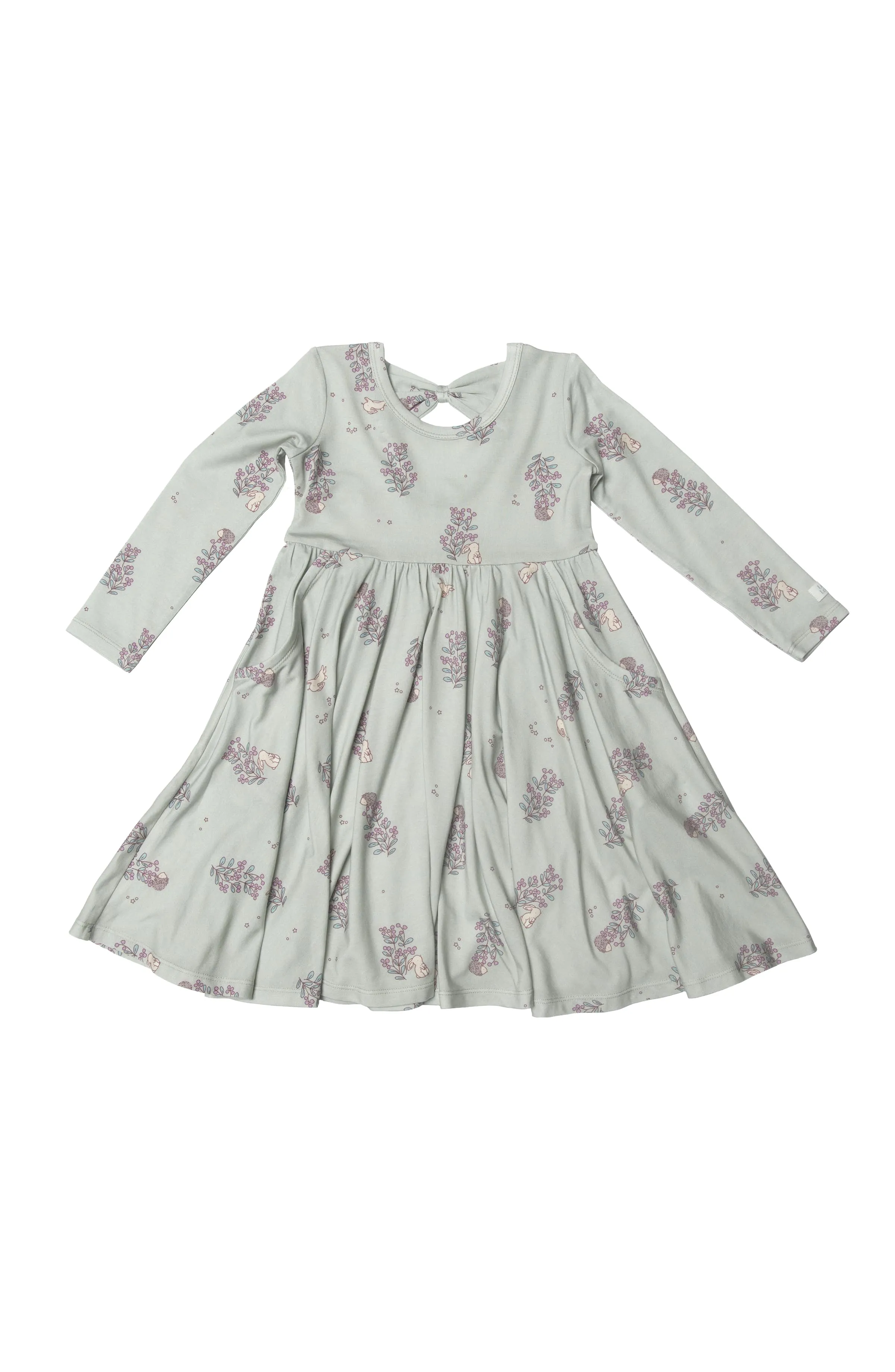 Long Sleeve Skater Dress - Hedgehog Forest