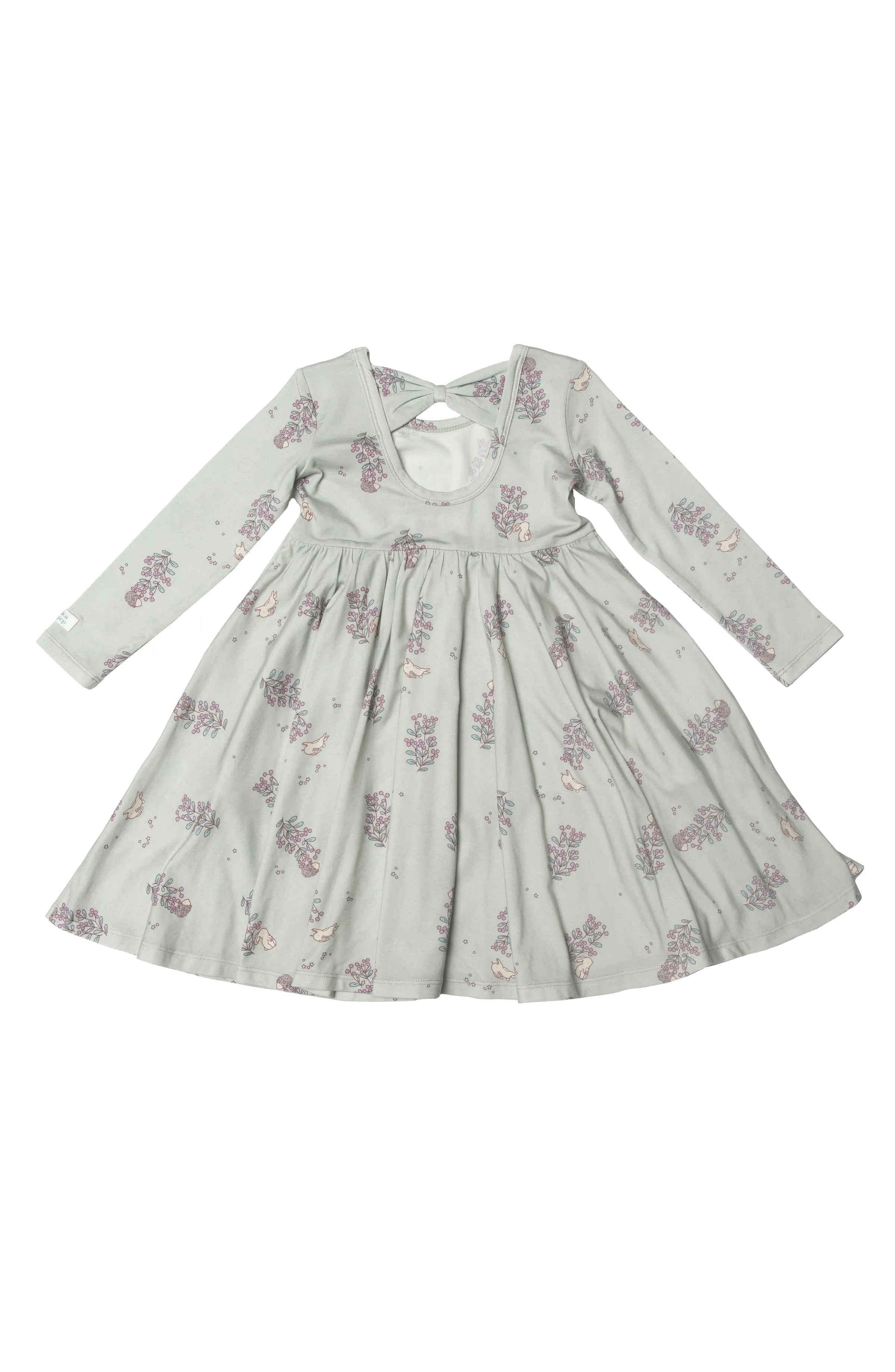 Long Sleeve Skater Dress - Hedgehog Forest