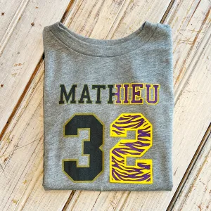 Mathieu #32 Kids Tee-tri grey