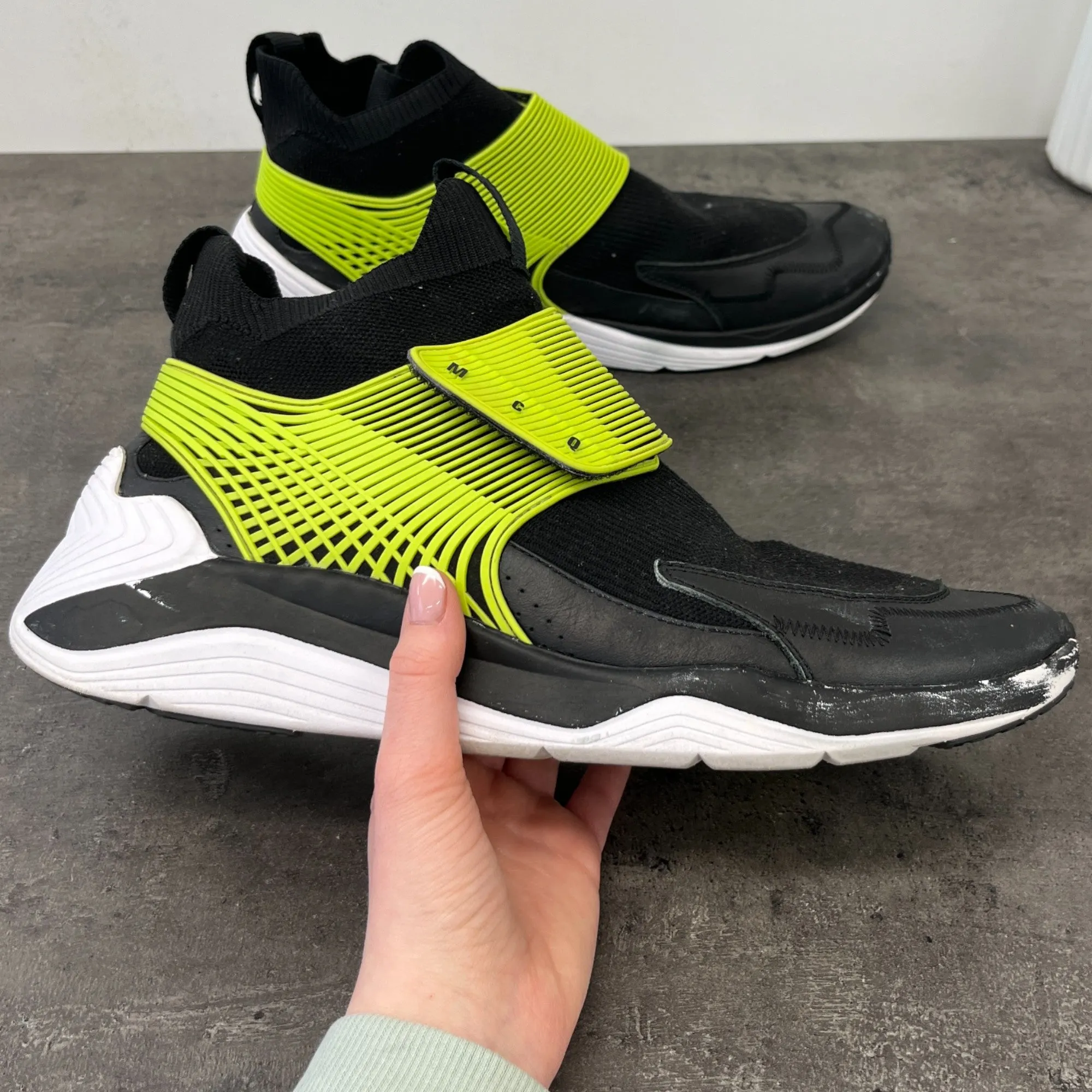 Men's Mcq Strap High Trainers Black Size EU 45 / UK 11