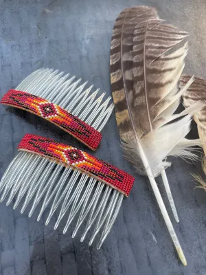 Native American Beaded Hair Combs