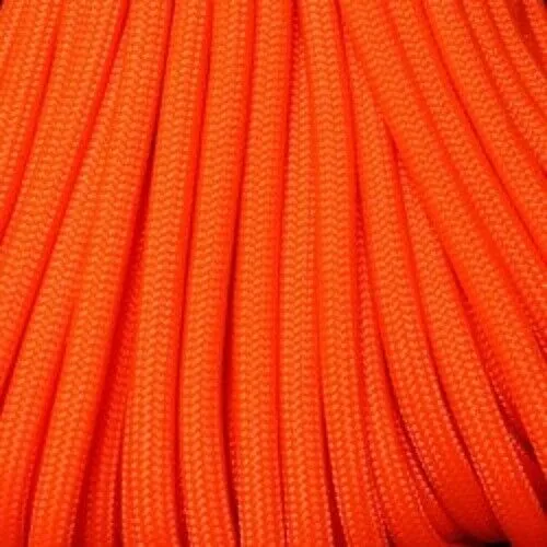 Neon Orange Boot Laces *Guaranteed for Life* 550 Paracord Steel Tip