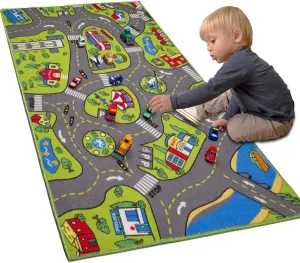 New Large Kids City Life Carpet Playmat Rug 32" x 52" with Non-Slip Backing! Retails $59 