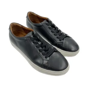 New Republic by Mark Monairy Kurt Black Leather Lace Up Trainers Size 9.5