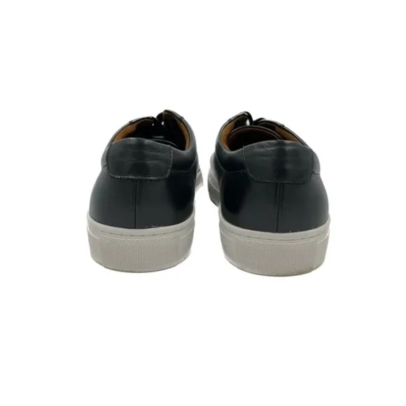 New Republic by Mark Monairy Kurt Black Leather Lace Up Trainers Size 9.5