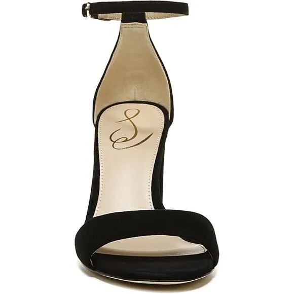 NIB Sam Edelman Robyn Heels Women's Size 8 W Black Suede Block Heel Wide Width