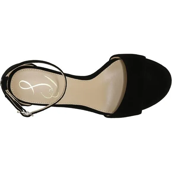 NIB Sam Edelman Robyn Heels Women's Size 8 W Black Suede Block Heel Wide Width