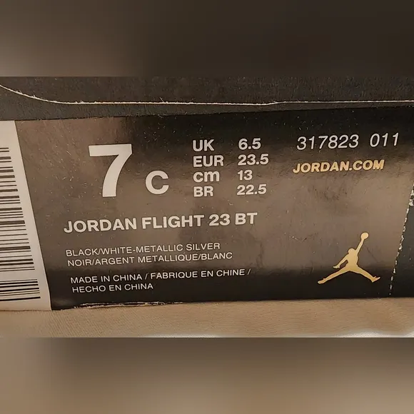 Nike Jordan Flight 23 BT. Size 7C. NIB