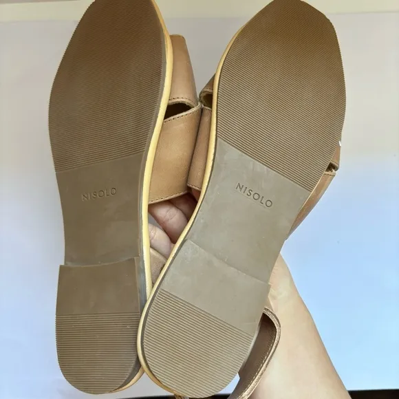 Nisolo All-Day Cross Strap Sandal In Almond Sz 9