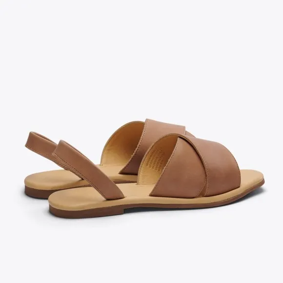 Nisolo All-Day Cross Strap Sandal In Almond Sz 9