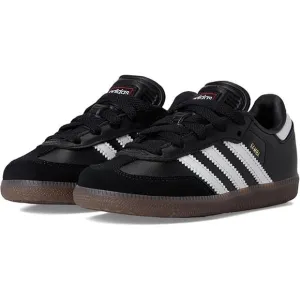 NWT adidas Unisex Big Kid Samba Indoor Sneaker, Black/White/Gum-Size 5