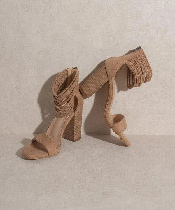 OASIS SOCIETY Blair - Thick Ankle Strap Block Heel