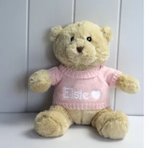 Personalised Cuddles Teddy Bear - Blondie/Pink