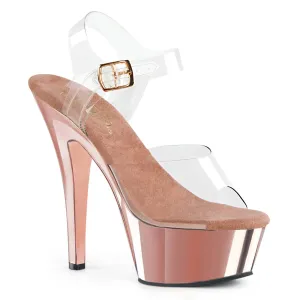 Pleaser Kiss 208 Rose Gold