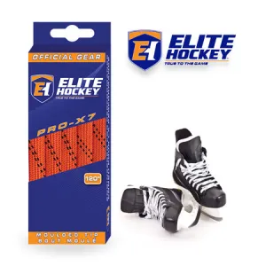 PRO X7 WIDE NON WAXED ORANGE HOCKEY LACES