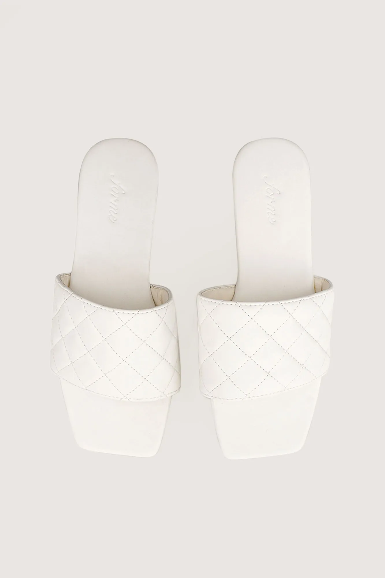 Quilted Square Toe Sandals