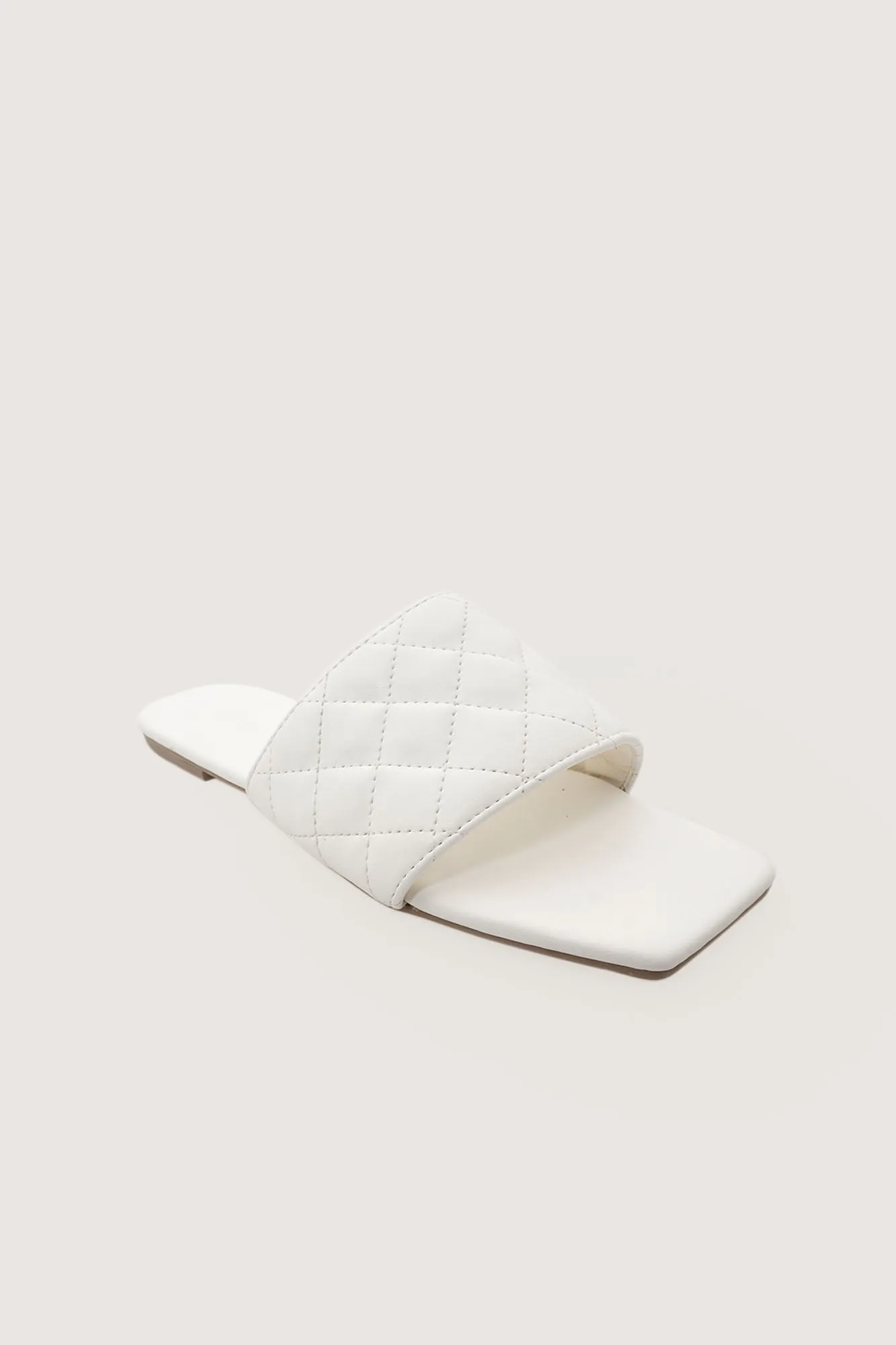 Quilted Square Toe Sandals