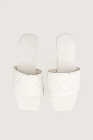 Quilted Square Toe Sandals