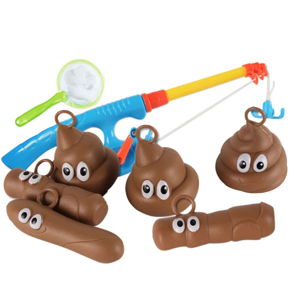 "Gone Fishing" for poop 8 PCS Toy Set