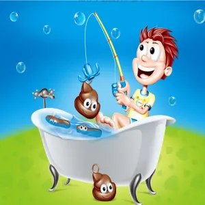 "Gone Fishing" for poop 8 PCS Toy Set