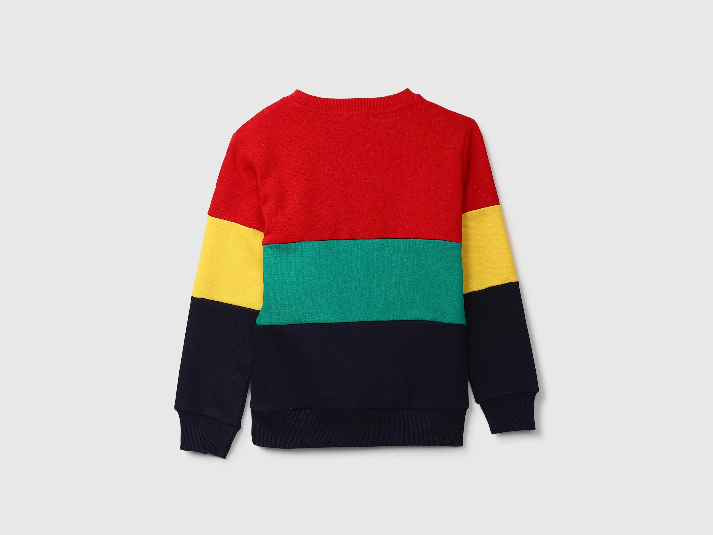 Red And Yellow Embroidered Sweatshirt