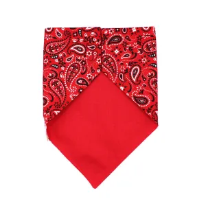Red Paisley Slip On Bandana
