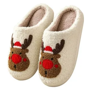 Ruddy - Reindeer Fluffy Slippers
