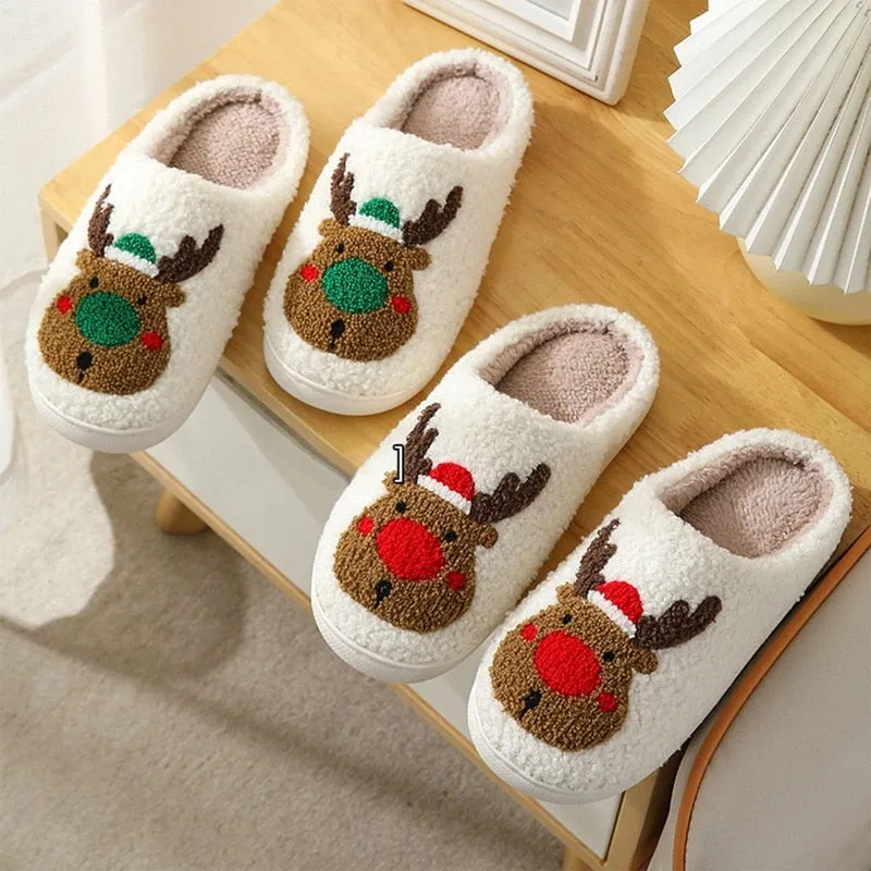Ruddy - Reindeer Fluffy Slippers