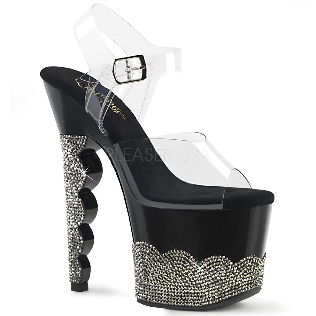 SCALLOP-708-2RS  Clear/Black-Pewter RS