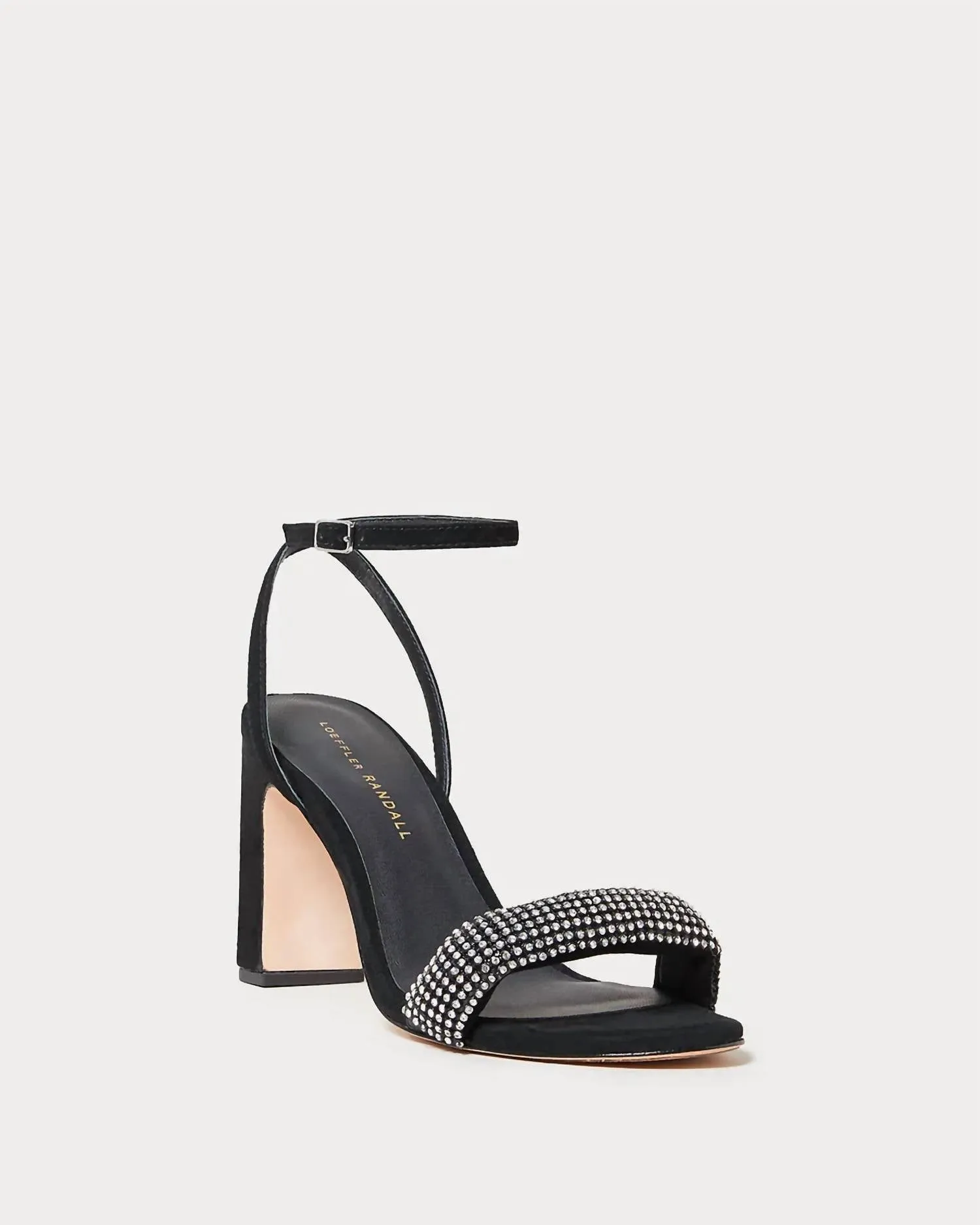 Shay Black Rhinestone Heeled Sandal