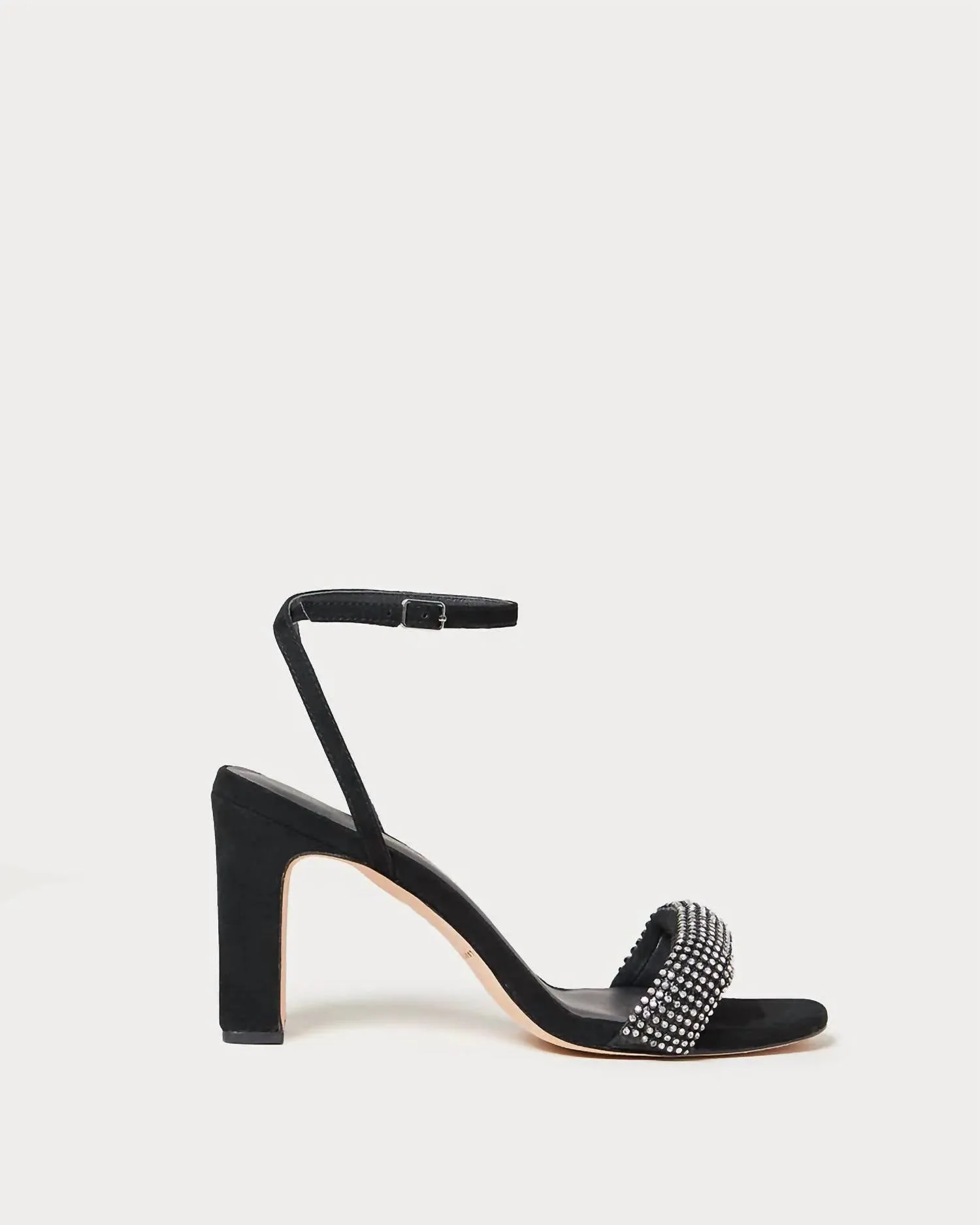 Shay Black Rhinestone Heeled Sandal