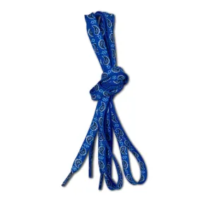 SHOE LACES - bandana blue