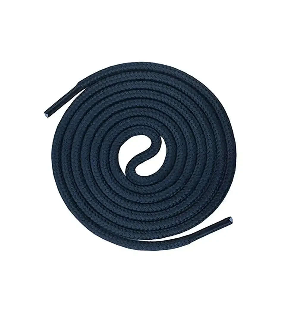 SHOESHINE Shoe Lace (1 Pair) 4mm Black with Orange Dot Round Shoelace & Boot Laces