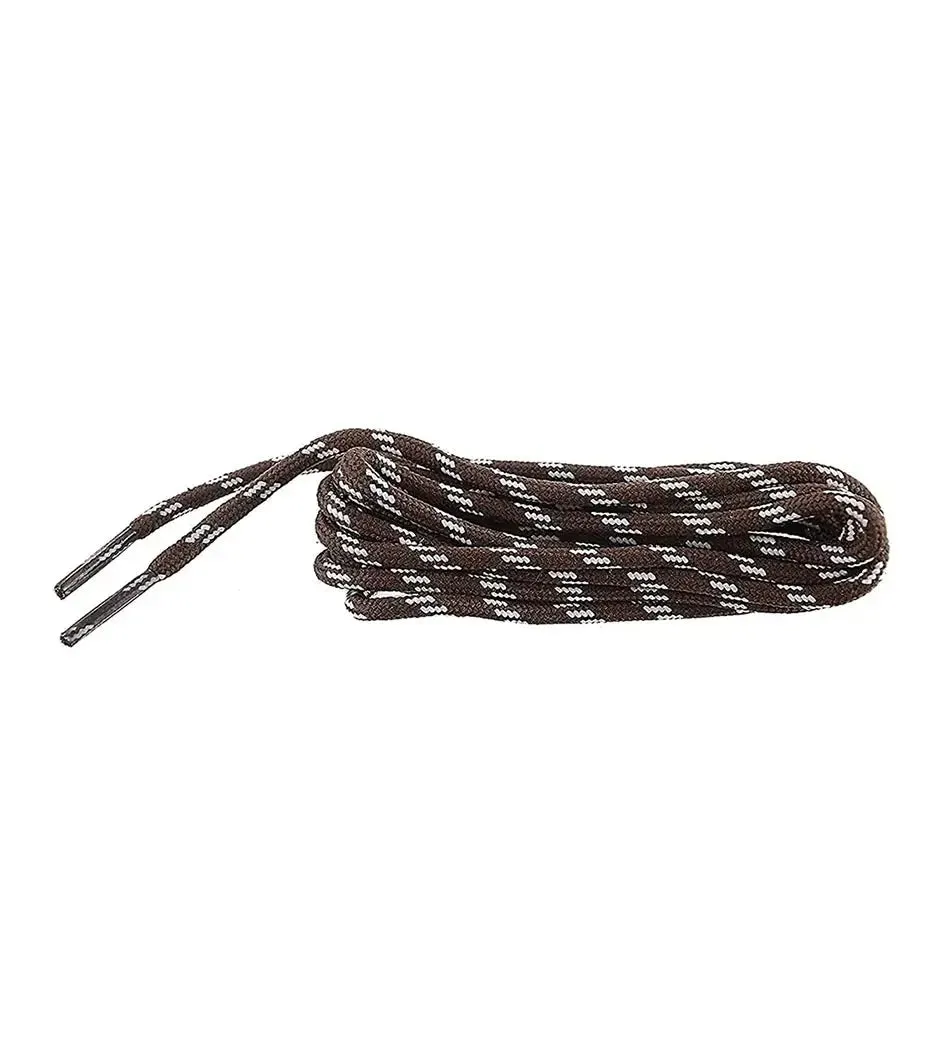 SHOESHINE Shoe Lace (1 Pair) 4mm Black with Orange Dot Round Shoelace & Boot Laces
