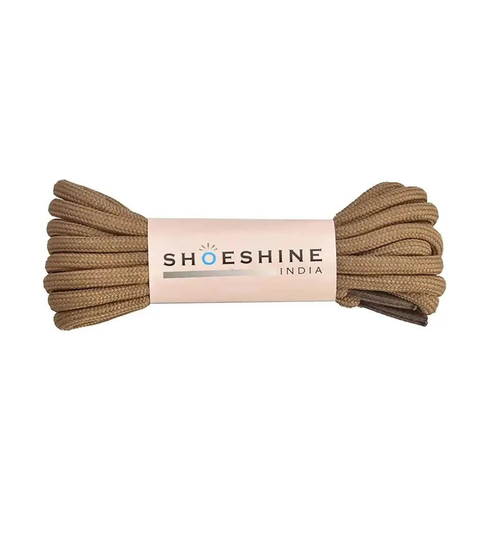 SHOESHINE Shoe Lace (1 Pair) 4mm Black with Orange Dot Round Shoelace & Boot Laces