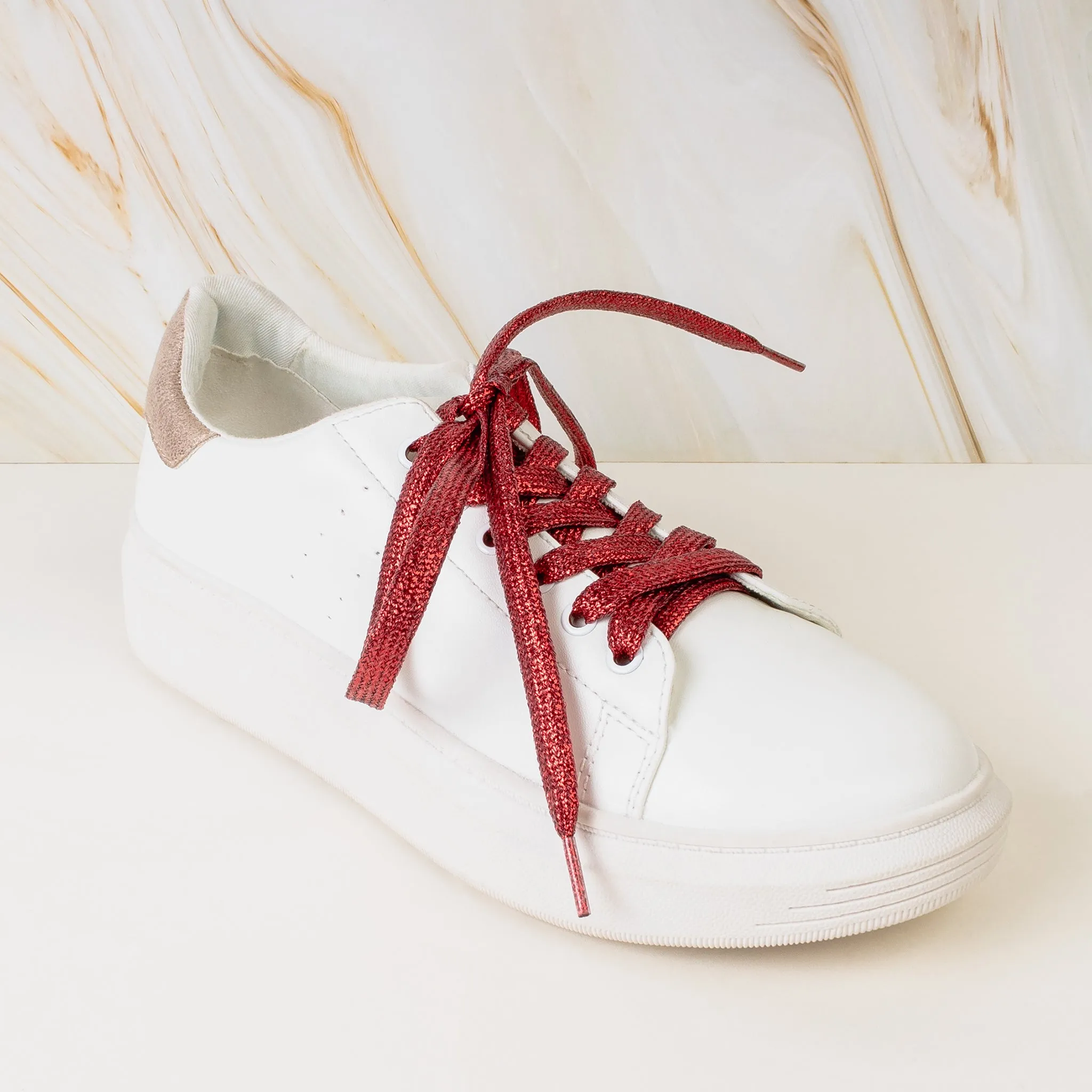 SL005 - Metallic Shoelaces - Red