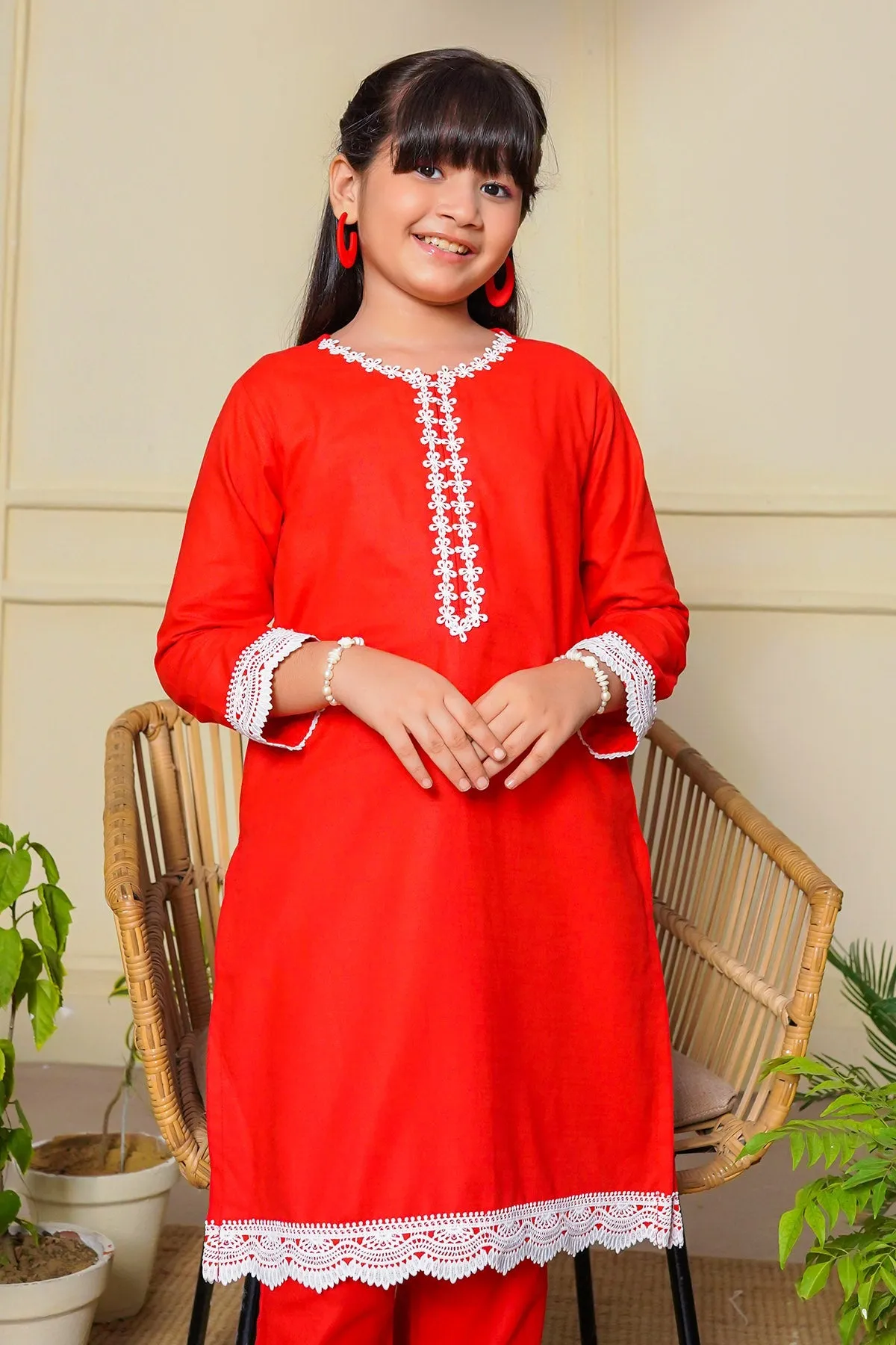 Slub Cambric Cotton 2 Pc Suit