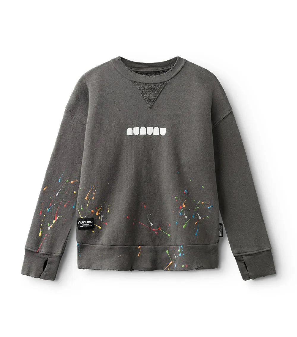 SPLASH OF COLOR SWEATSHIRT GRAPHITE