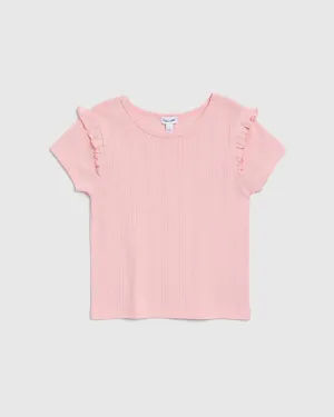 Splendid Kid Pointelle Tee Cameo Multi