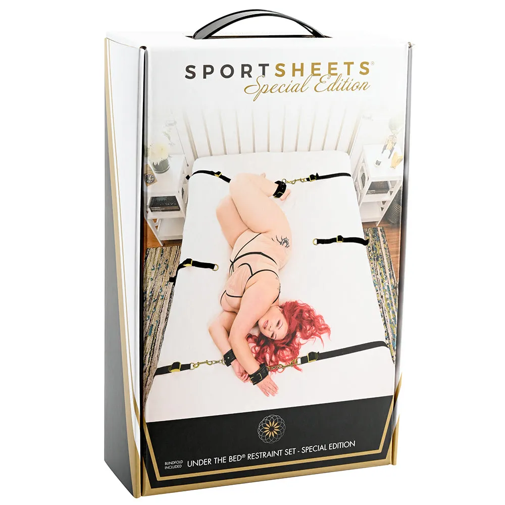 Sportsheets Special Edition Under the Bed Restraint Set Black