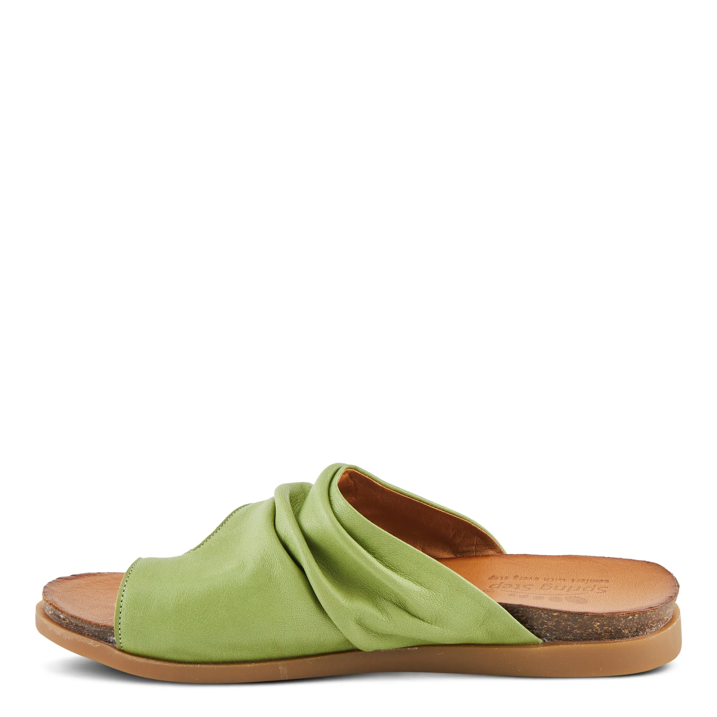 Spring Step Shoes Bates Sandals Women’s Leather Slide 1" Heel