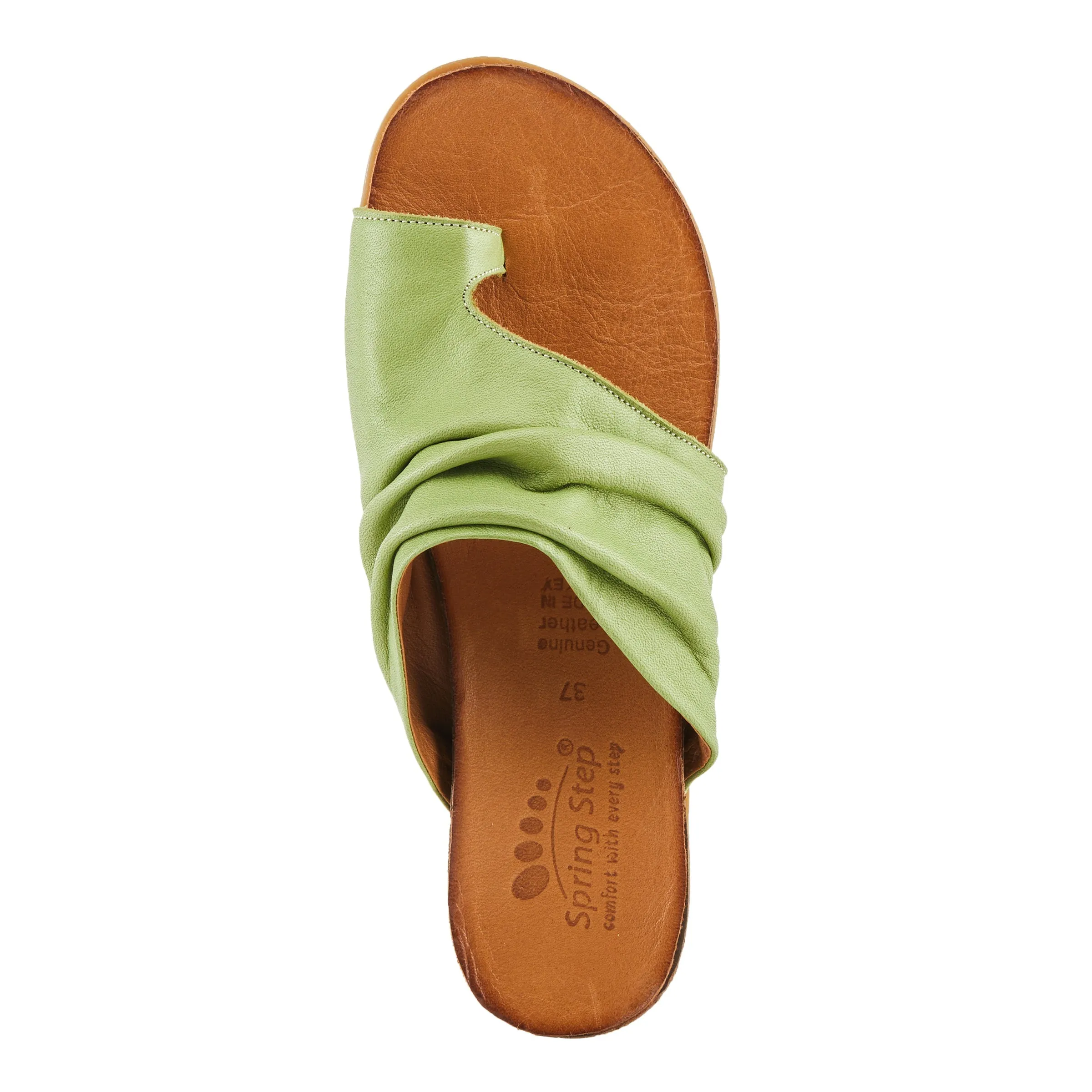 Spring Step Shoes Bates Sandals Women’s Leather Slide 1" Heel