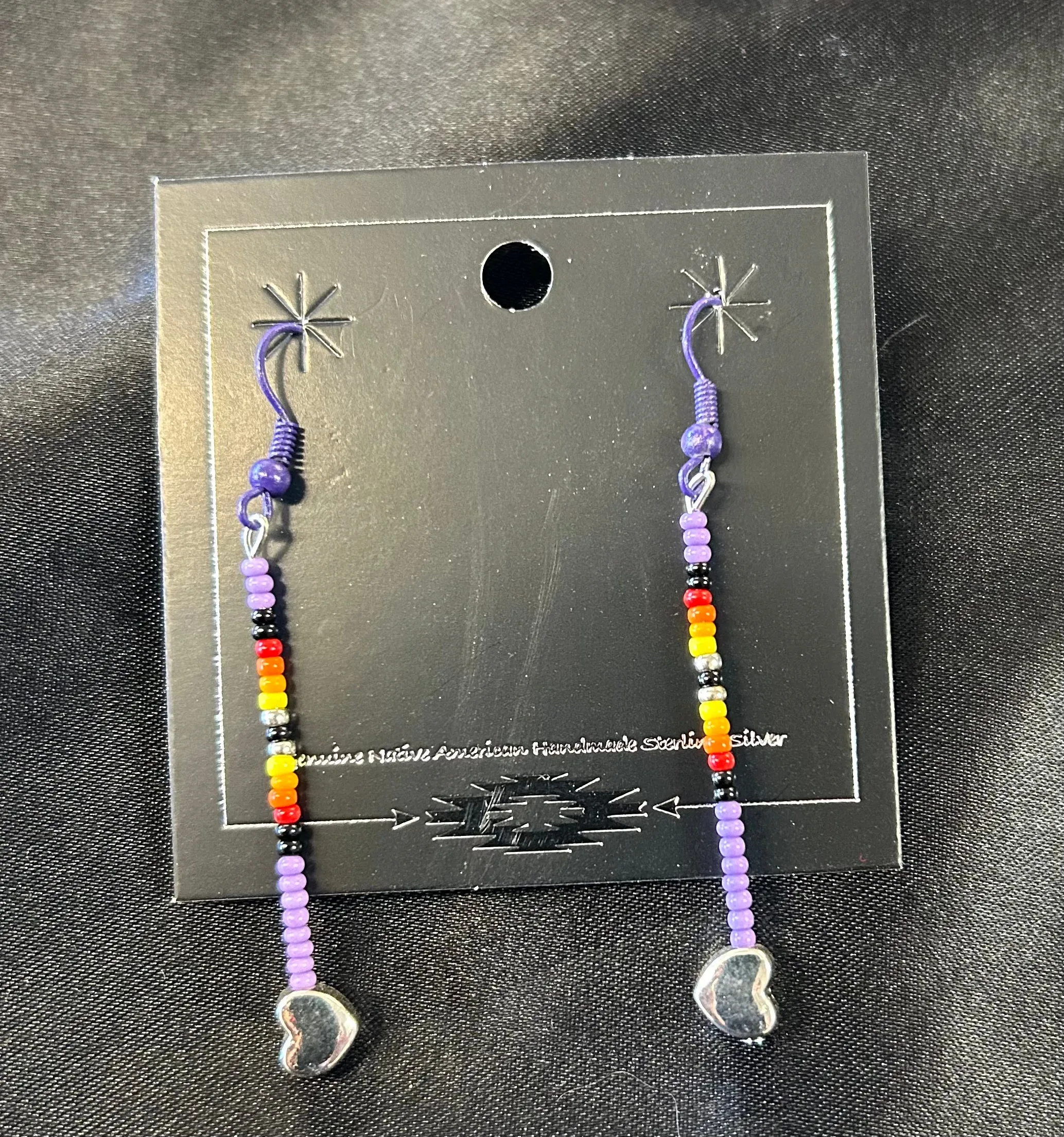 Straight Beaded Dangle Earrings